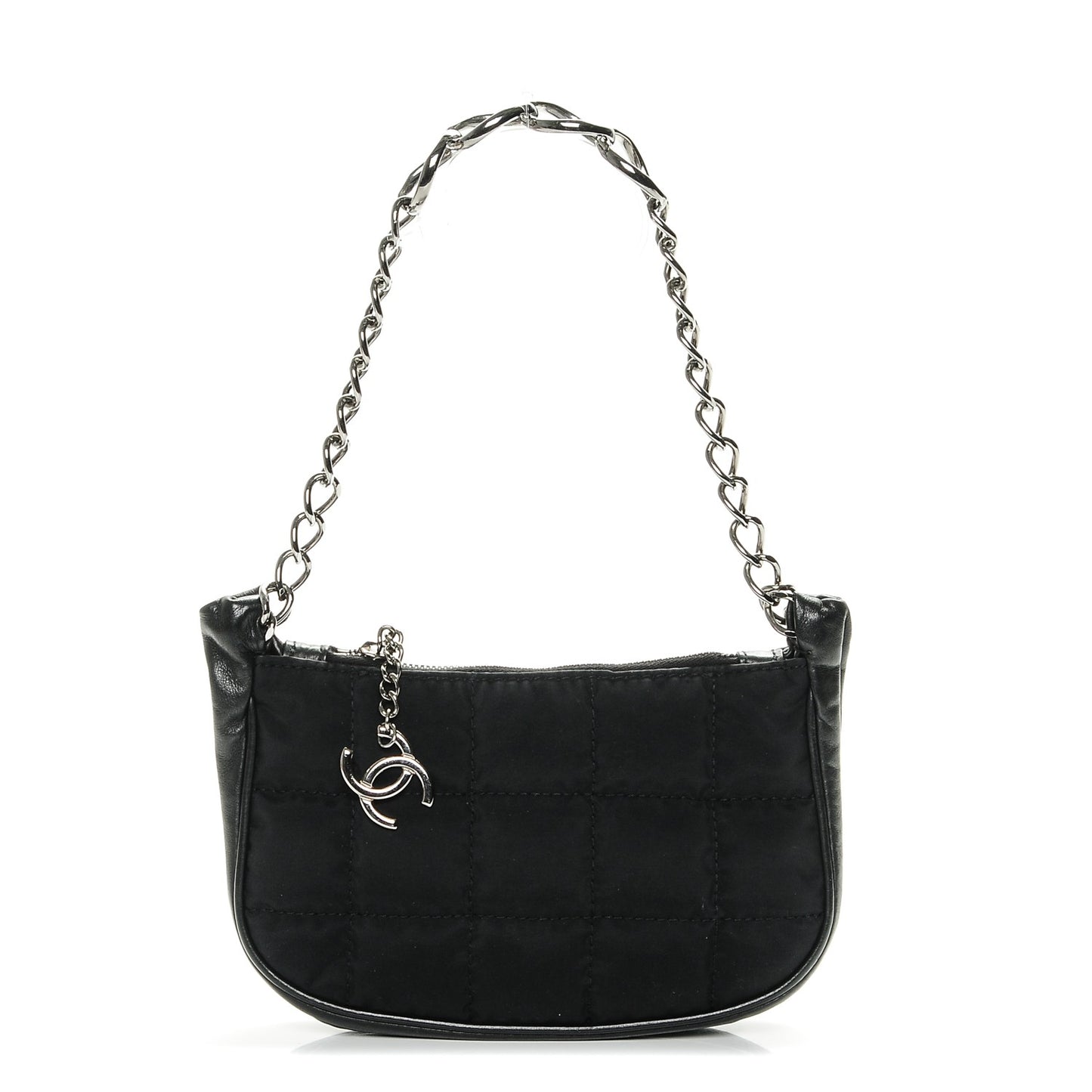 Nylon Quilted Pochette Black