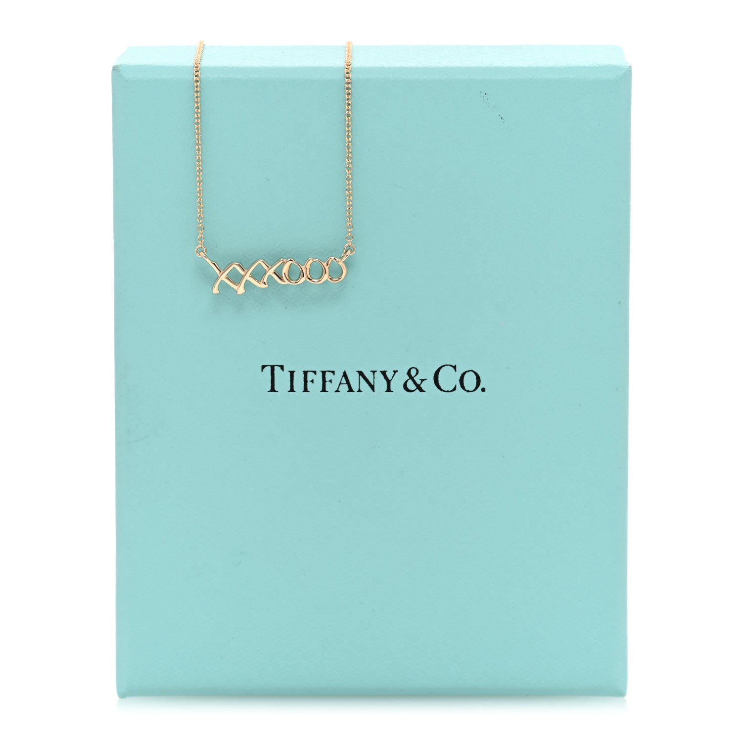 Tiffany 18K Rose Gold Paloma's Graffiti Love and Kisses Pendant Necklace 5 of 5