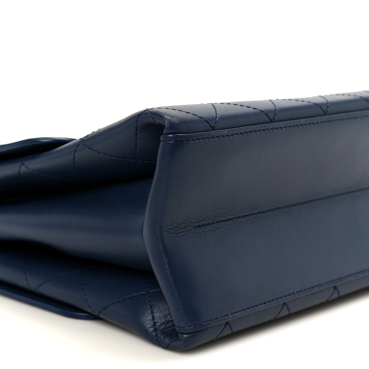 Lambskin Stitched Coco Luxe Medium Flap Blue