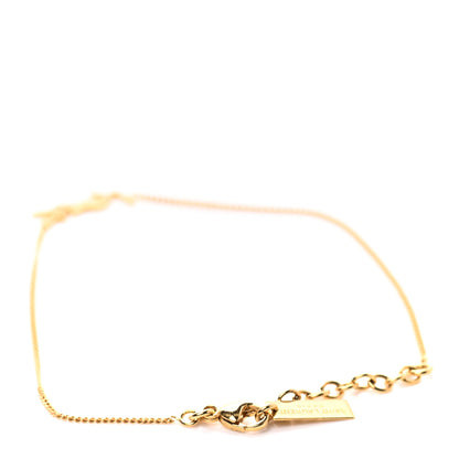 Saint Laurent Brass Monogram Charm Bracelet 3 of 4