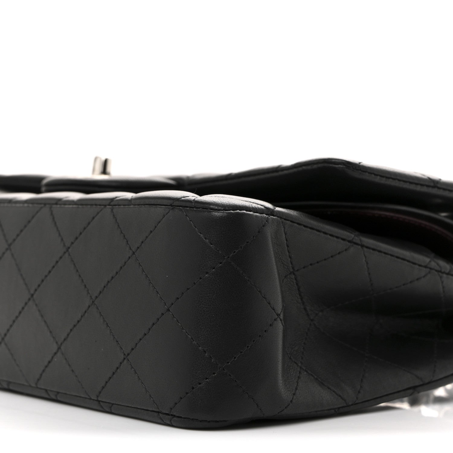 Chanel Lambskin Quilted Medium Double Flap Black 10 of 11