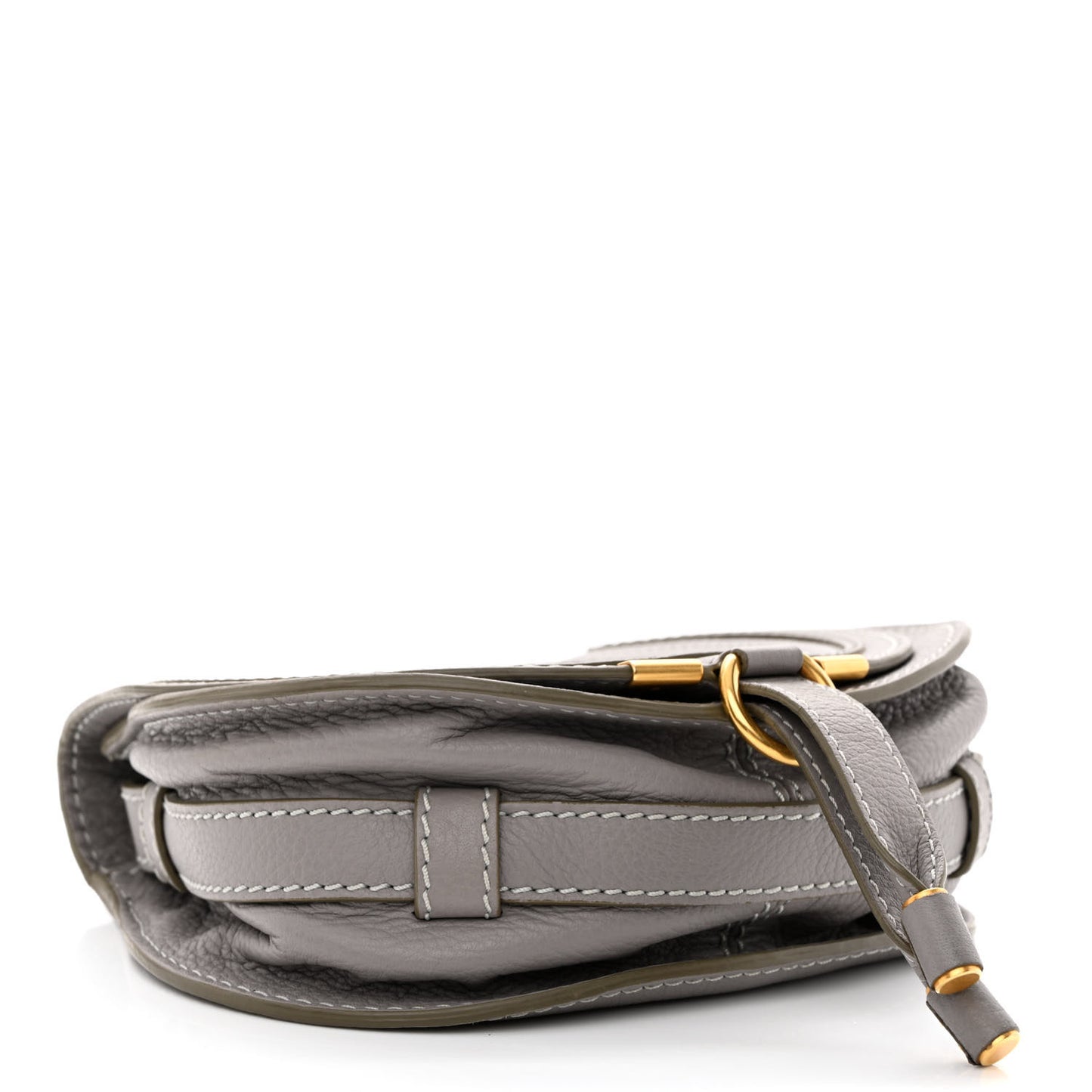 Calfskin Mini Marcie Round Crossbody Bag Cashmere Grey