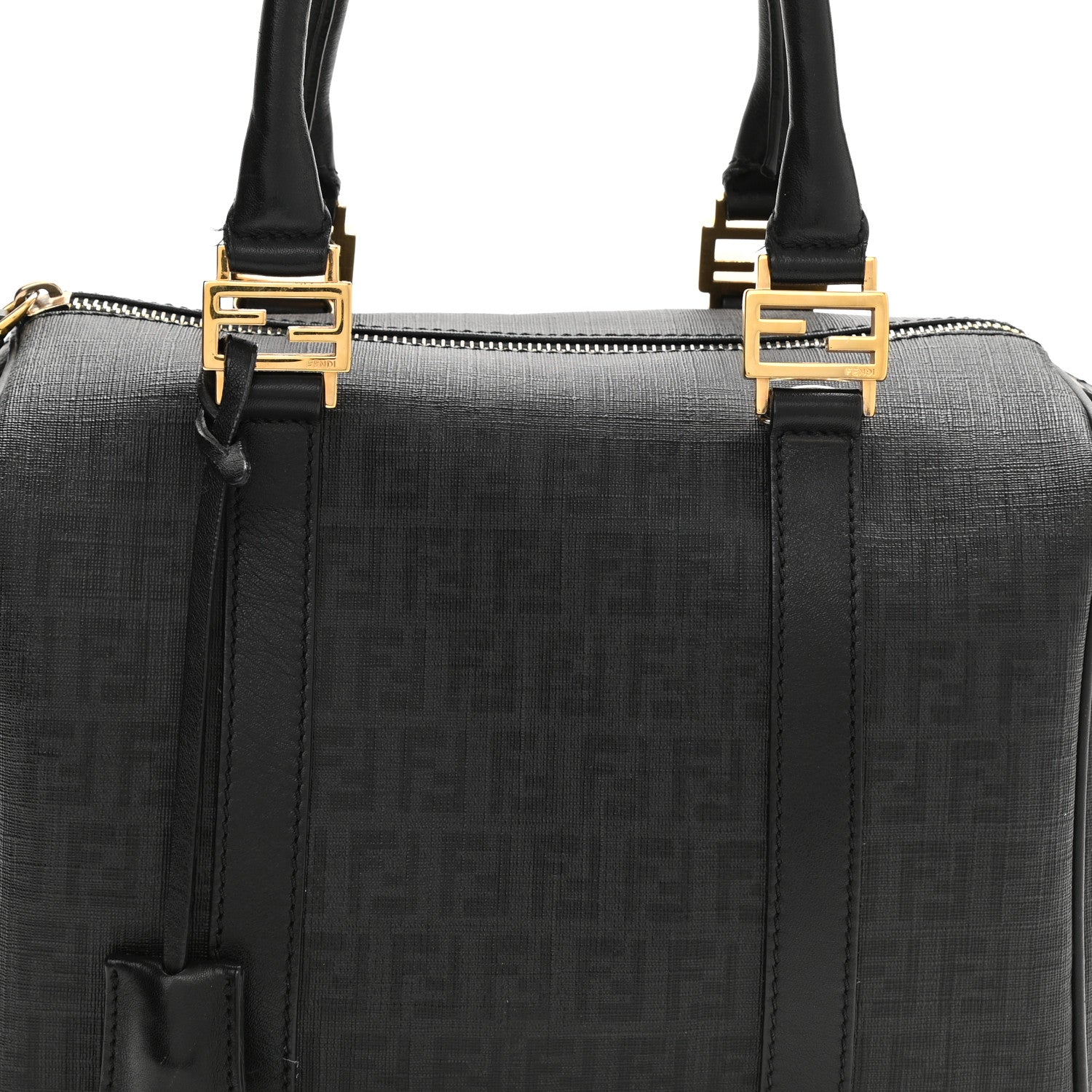 Fendi Zucchino Spalmati Vitello Small Boston Black 8 of 11