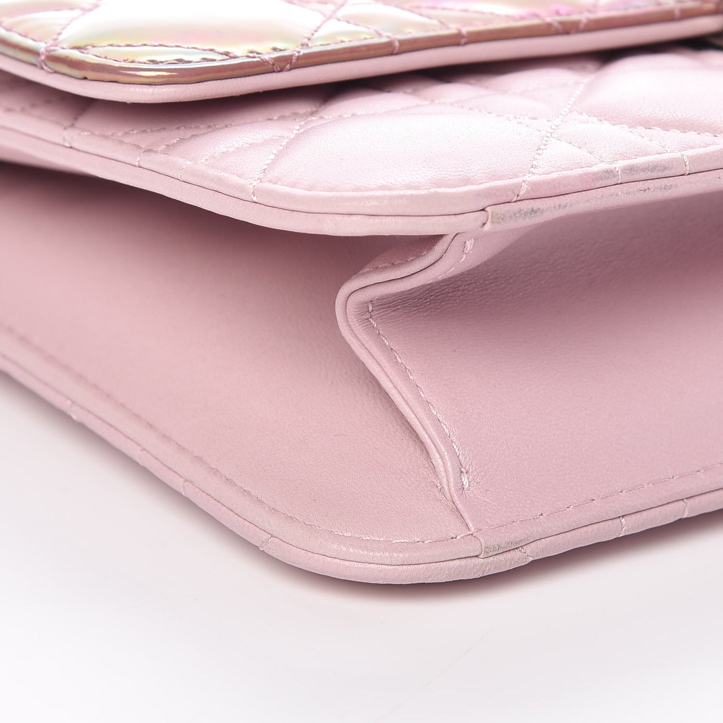 Patent Lambskin Cannage Miss Dior Promenade Pouch Pink