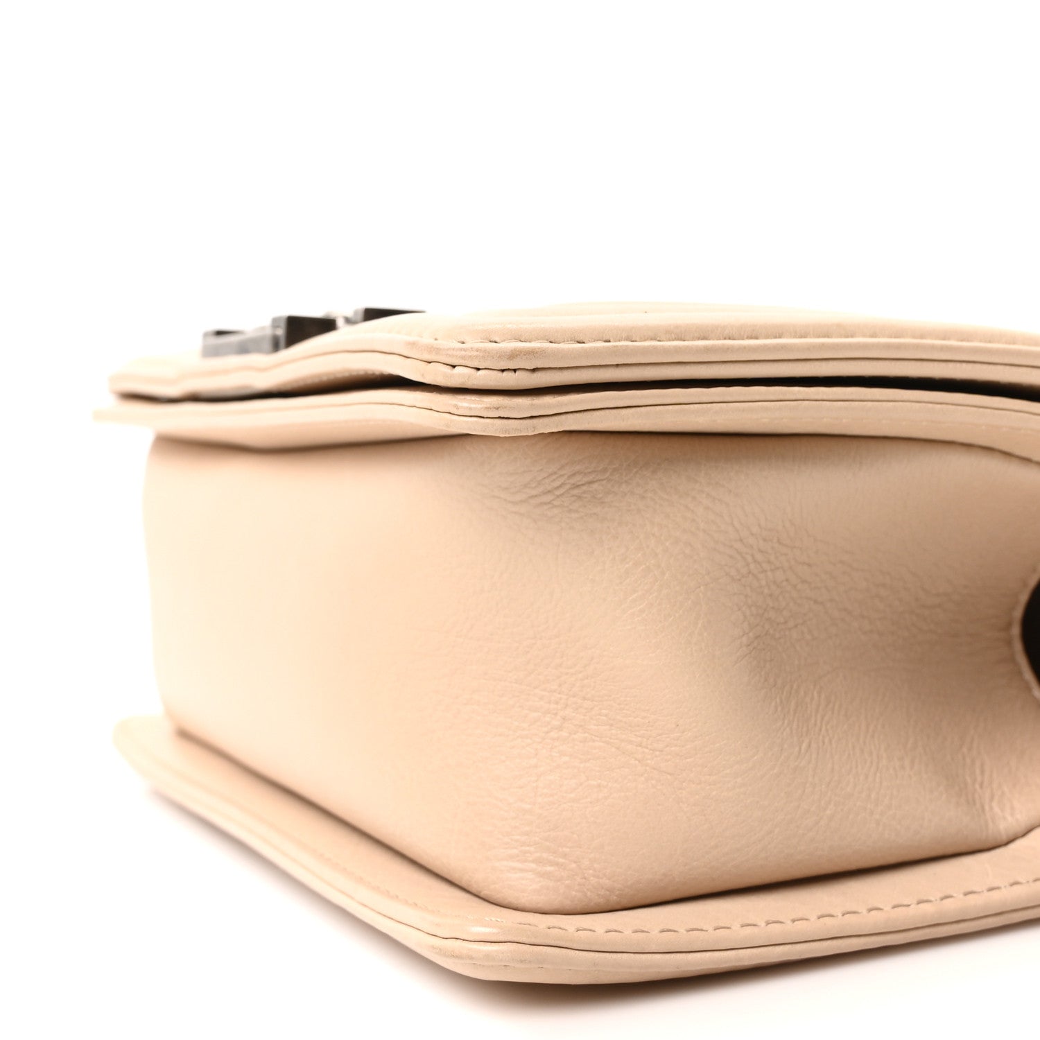 Chanel Calfskin Double Stitch Small Boy Flap Beige 10 of 11