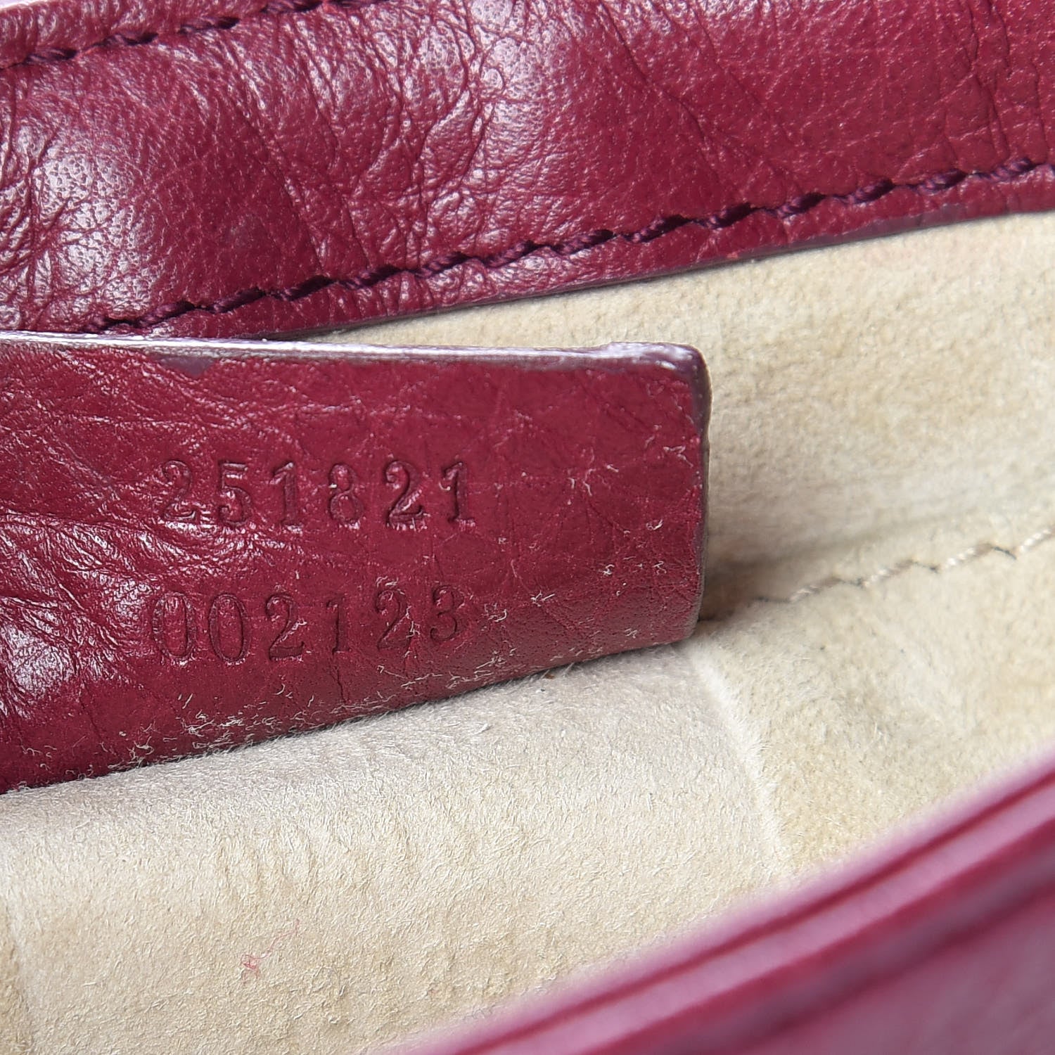 Gucci Cellarius Calfskin Small 1973 Chain Shoulder Bag Cherry Gloss 7 of 16