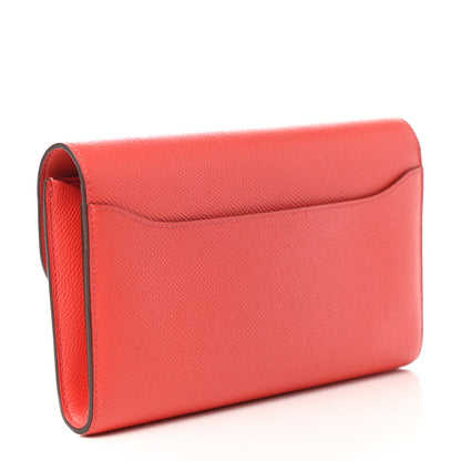 Hermes Epsom Constance Long Wallet Rose Jaipur 3 of 7