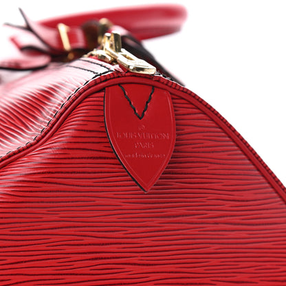 Louis Vuitton Epi Keepall 45 Castillan Red 6 of 12