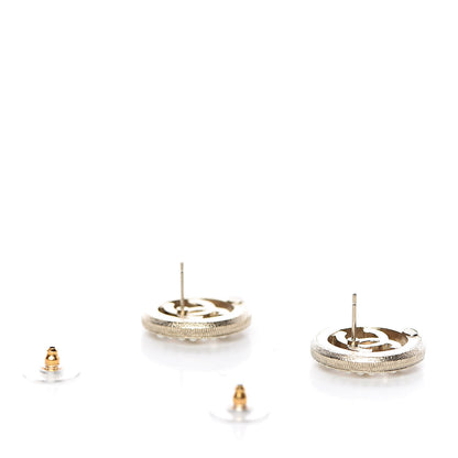 Chanel Pearl CC Round Earrings Gold 4 of 5