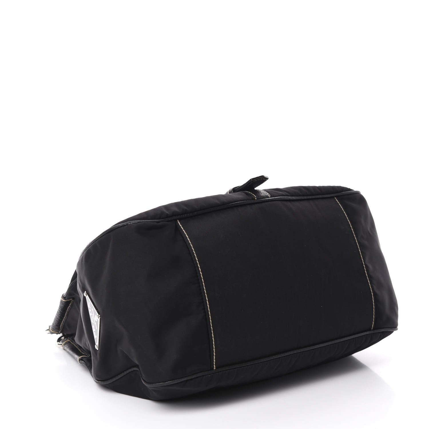 Prada Tessuto Nylon Vitello Daino Hobo Black 4 of 15