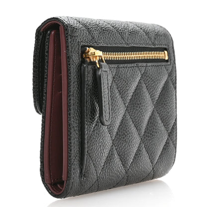 Chanel Caviar Quilted Compact Flap Wallet Black 3 of 9