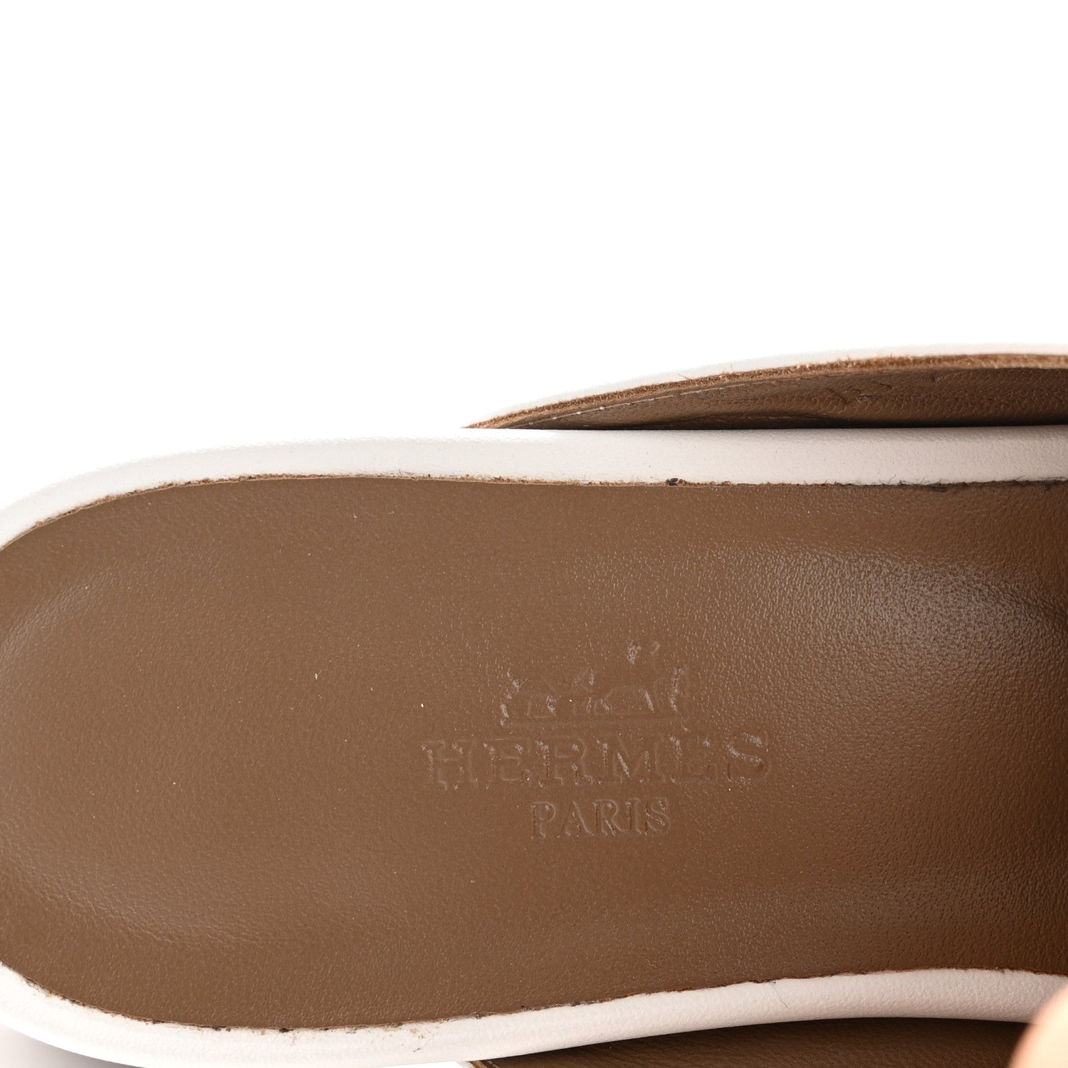 Hermes Calfskin Oz Mules 37.5 White 7 of 11