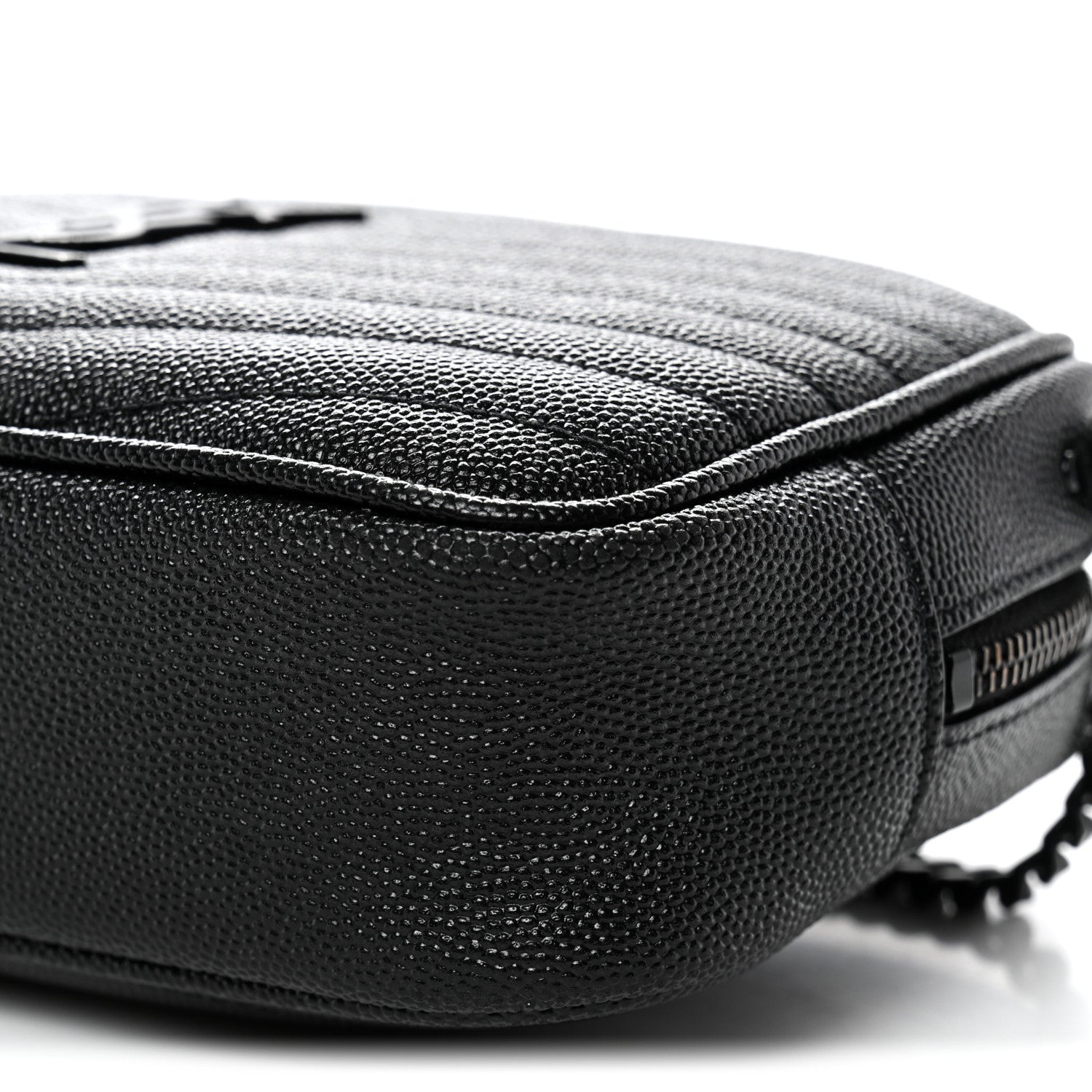 Saint Laurent Grain De Poudre Matelasse Monochrome Monogram Mini Lou Camera Bag Black 10 of 12