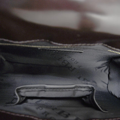 Burberry Glossed Leather Doyle Shoulder Bag Ink and Plum 6 of 8