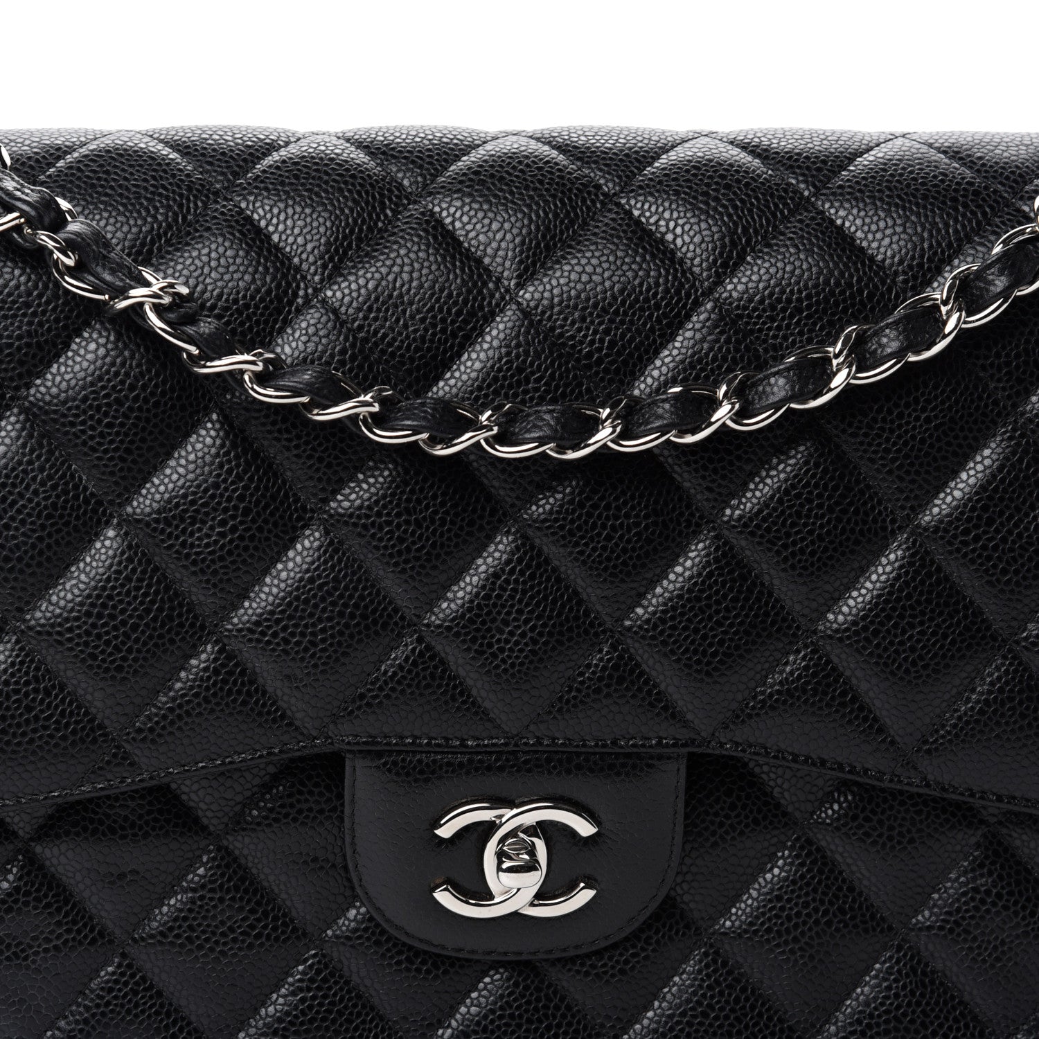 Chanel Caviar Quilted Jumbo Double Flap Black 10 of 10