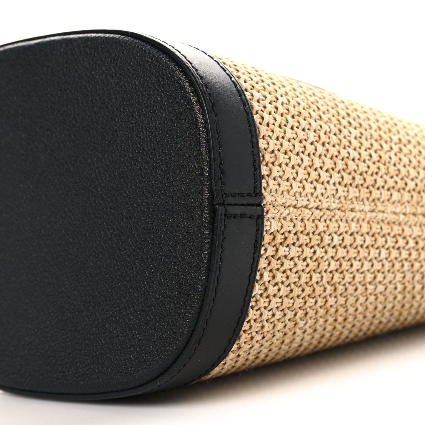 Raffia Petit Bucket Black