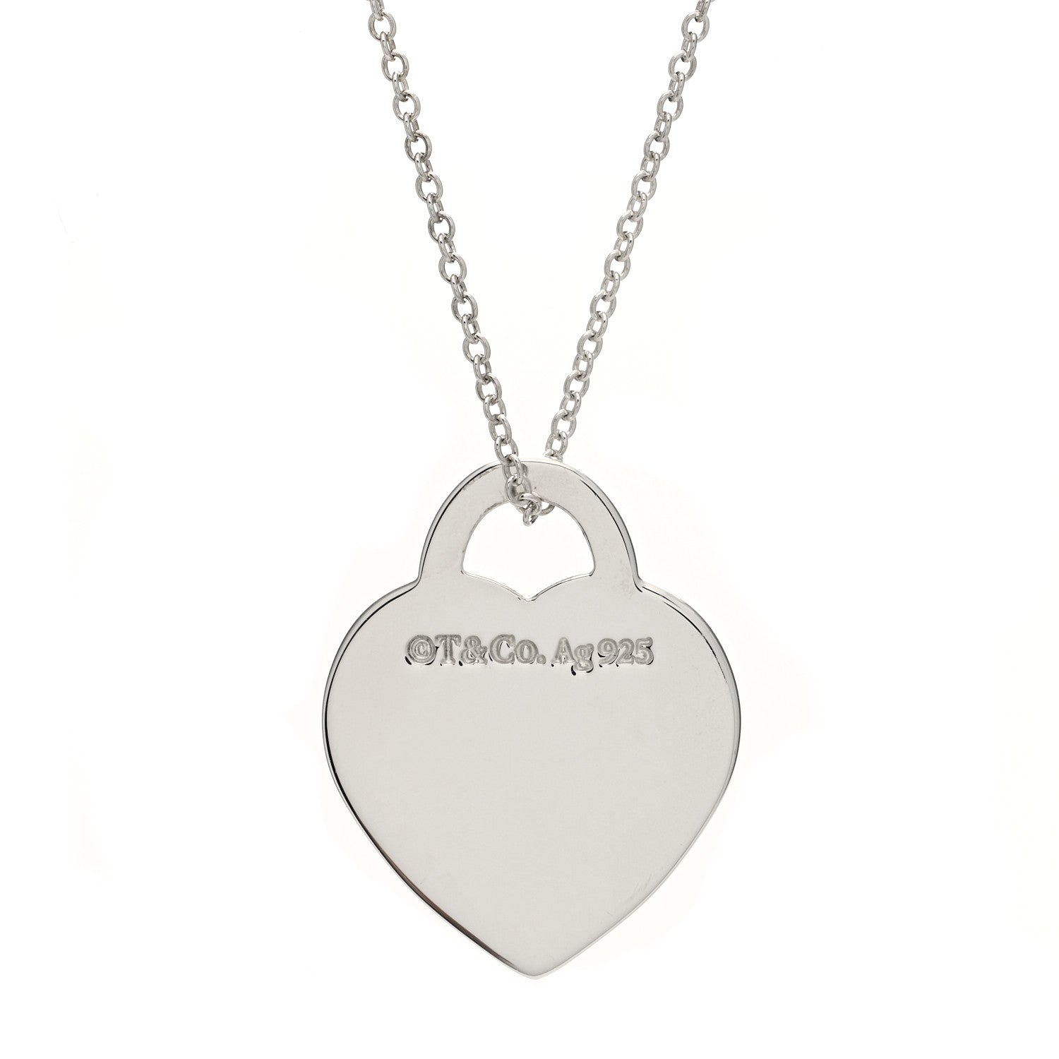 Tiffany Sterling Silver Small Return to Tiffany Heart Pendant Necklace 5 of 6