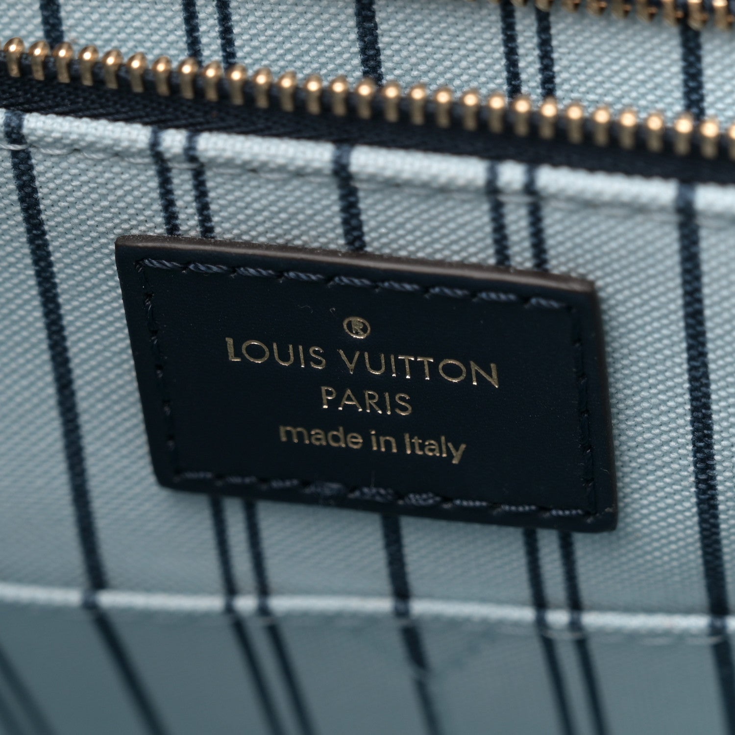 Louis Vuitton Raffia Calfskin Monogram Giant Onthego MM Blue 6 of 11