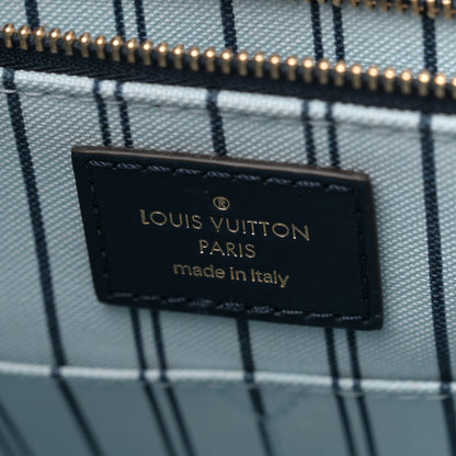 Louis Vuitton Raffia Calfskin Monogram Giant Onthego MM Blue 6 of 11