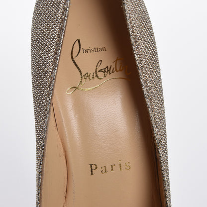 Christian Louboutin Glitter Fabric Altareva 160 Pumps 35 Gold 9 of 9