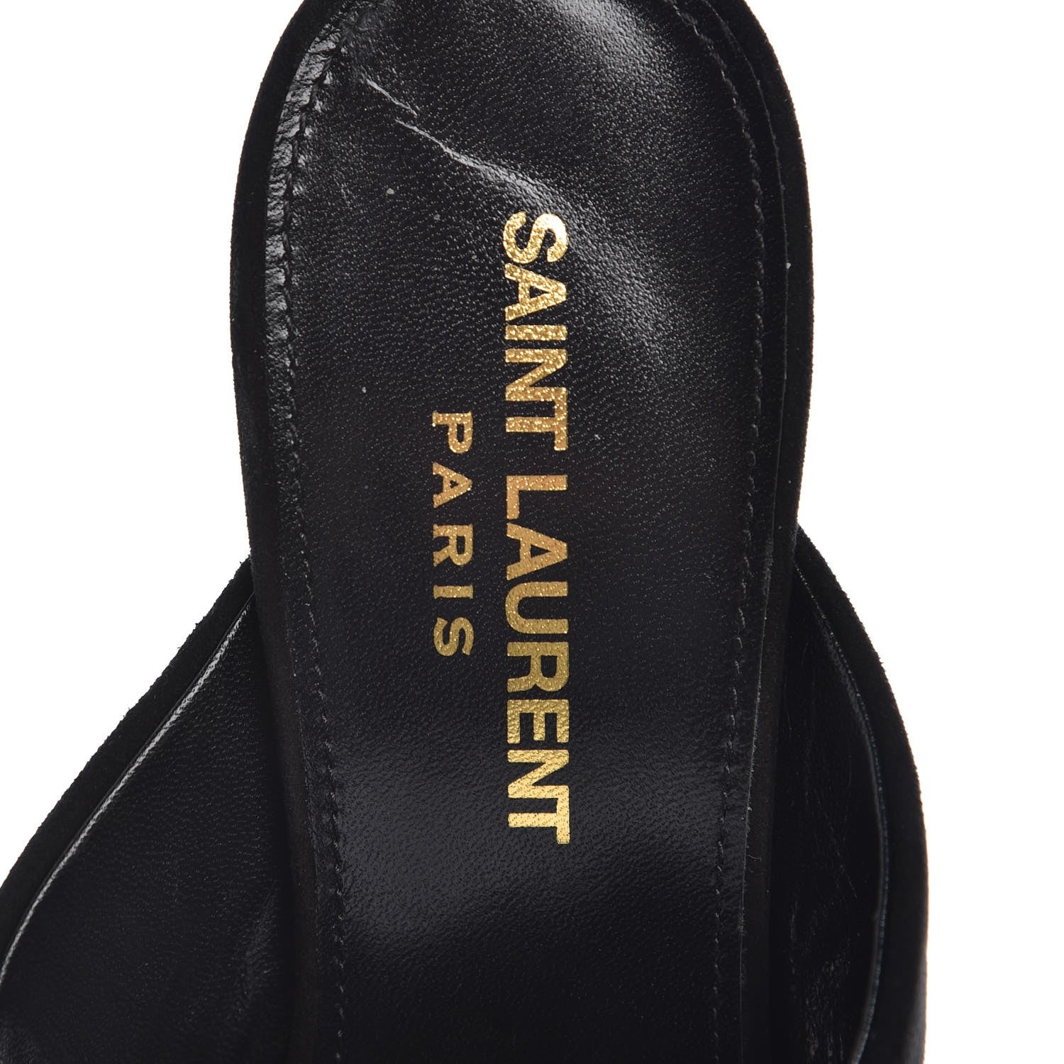 Saint Laurent Suede LouLou 70 Mule Sandals 36 Black 7 of 9