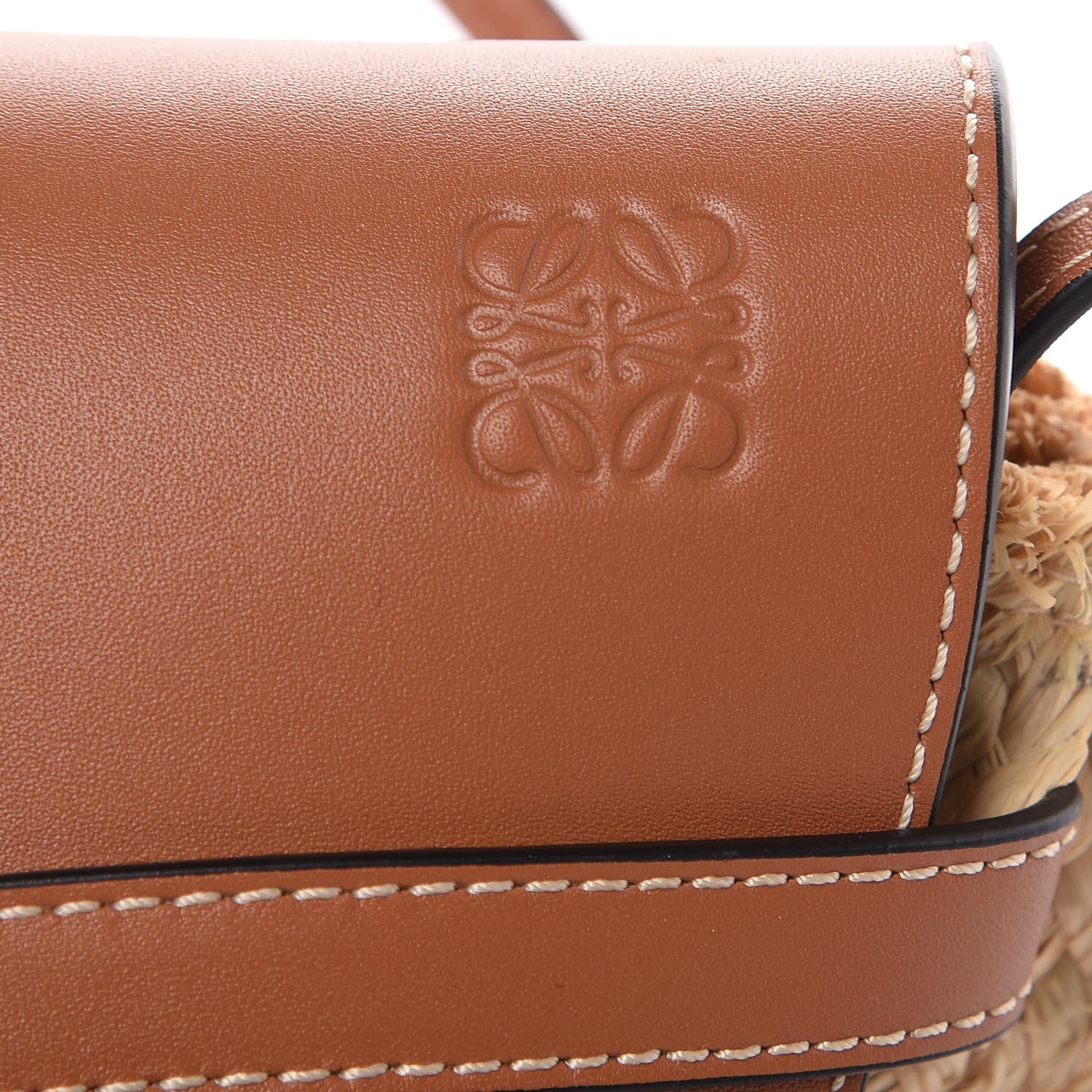 Loewe Calfskin Raffia Mini Gate Crossbody Bag Natural Tan 7 of 7