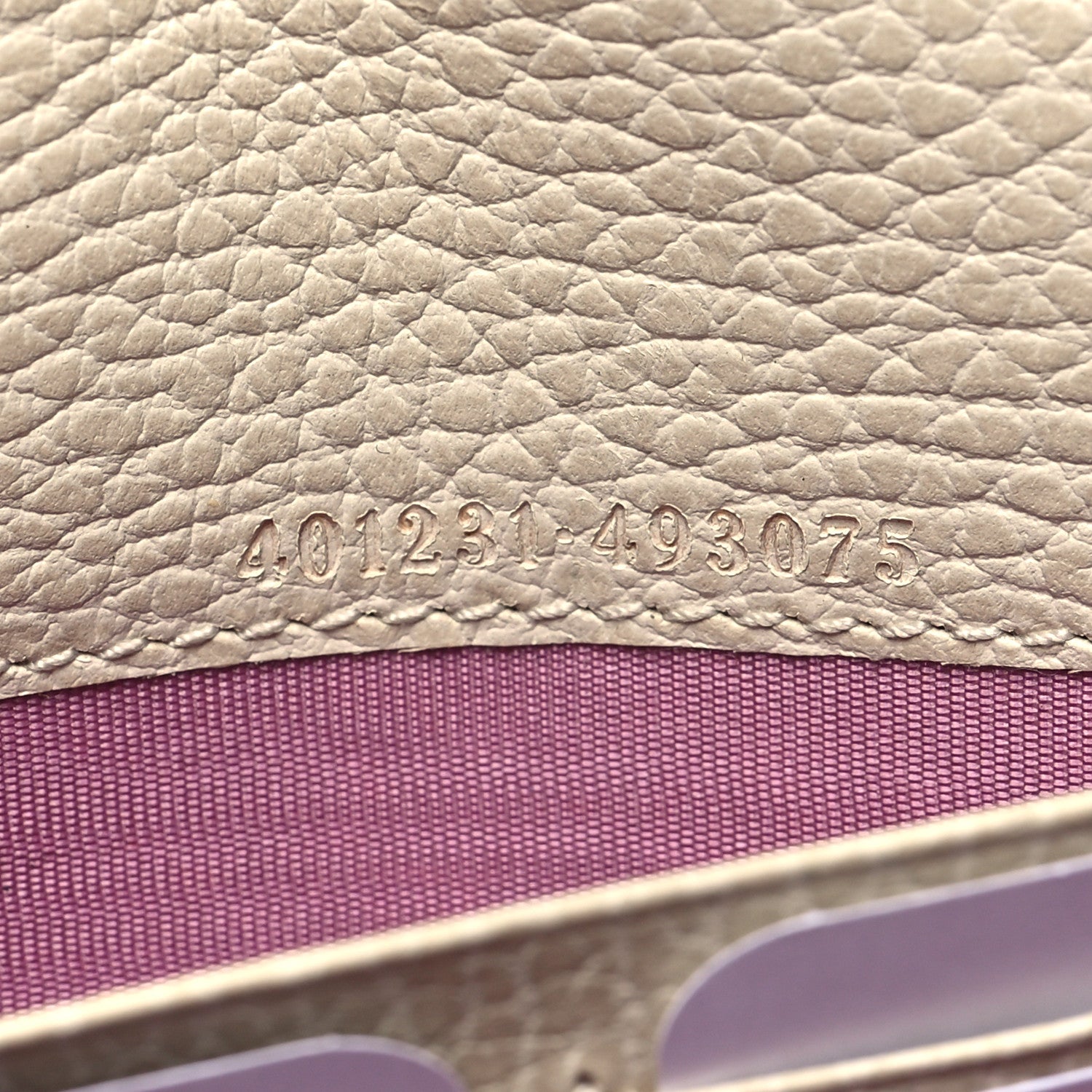 Gucci Dollar Calfskin Mini Dionysus Chain Wallet Mystic White 7 of 15