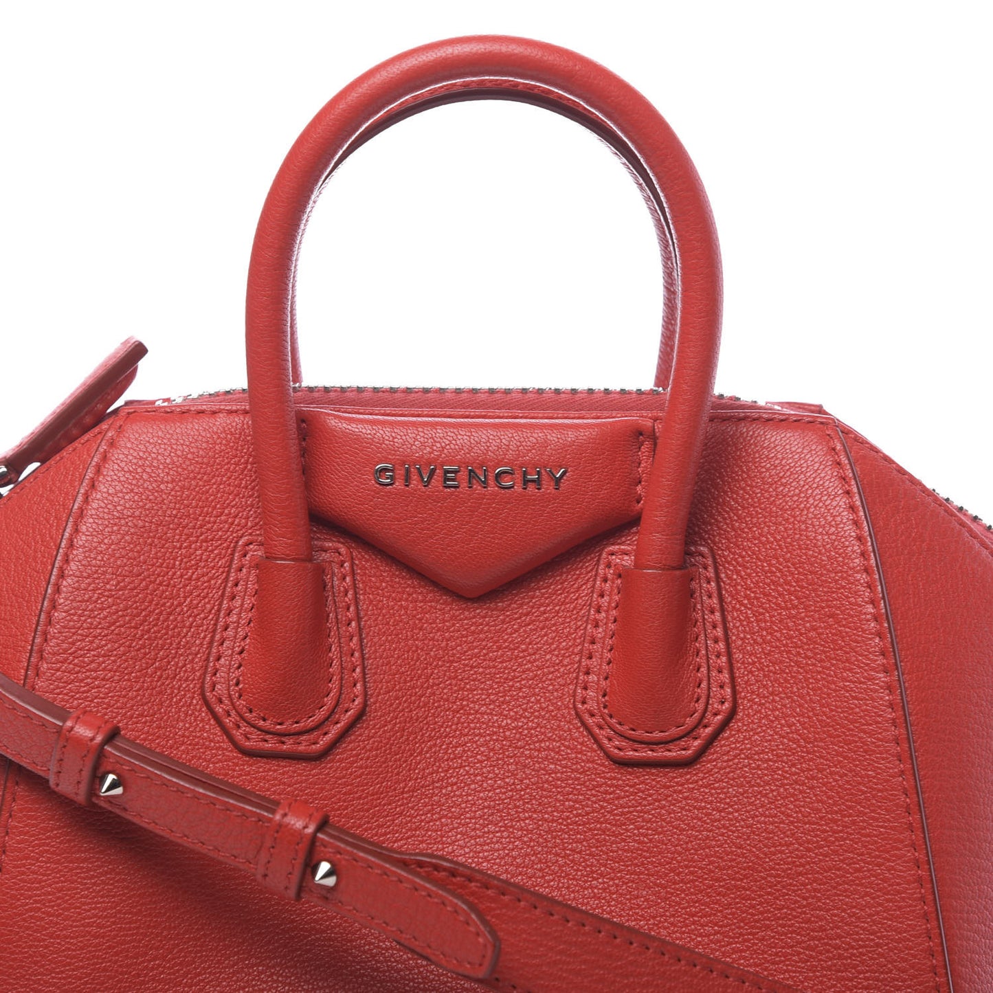 Sugar Goatskin Mini Antigona Medium Red