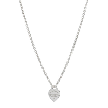Tiffany Sterling Silver Return To Tiffany Heart Pendant Necklace 1 of 4