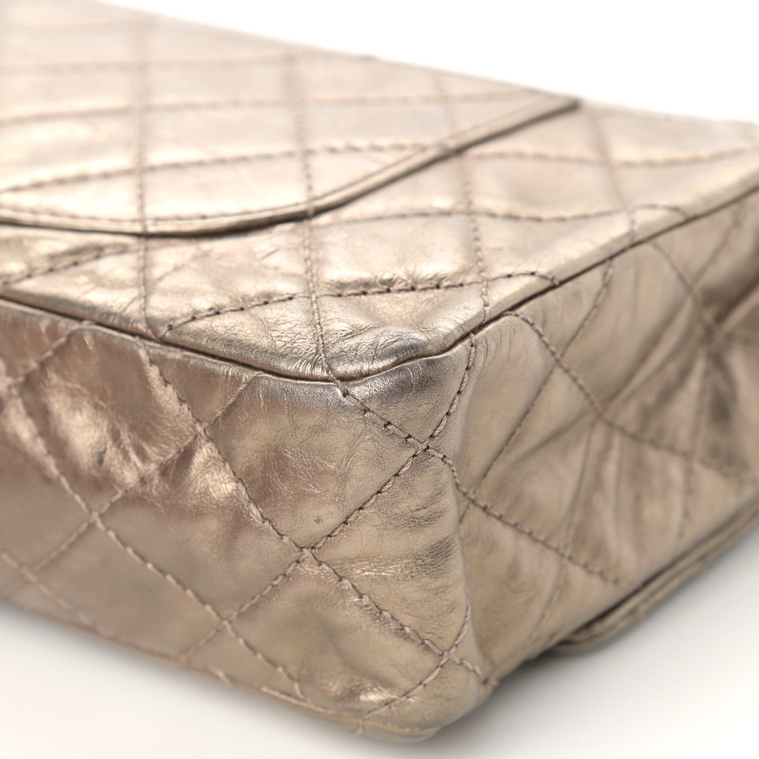 Chanel Metallic Aged Calfskin Quilted 2.55 Reissue 227 Flap Gold 11 of 14