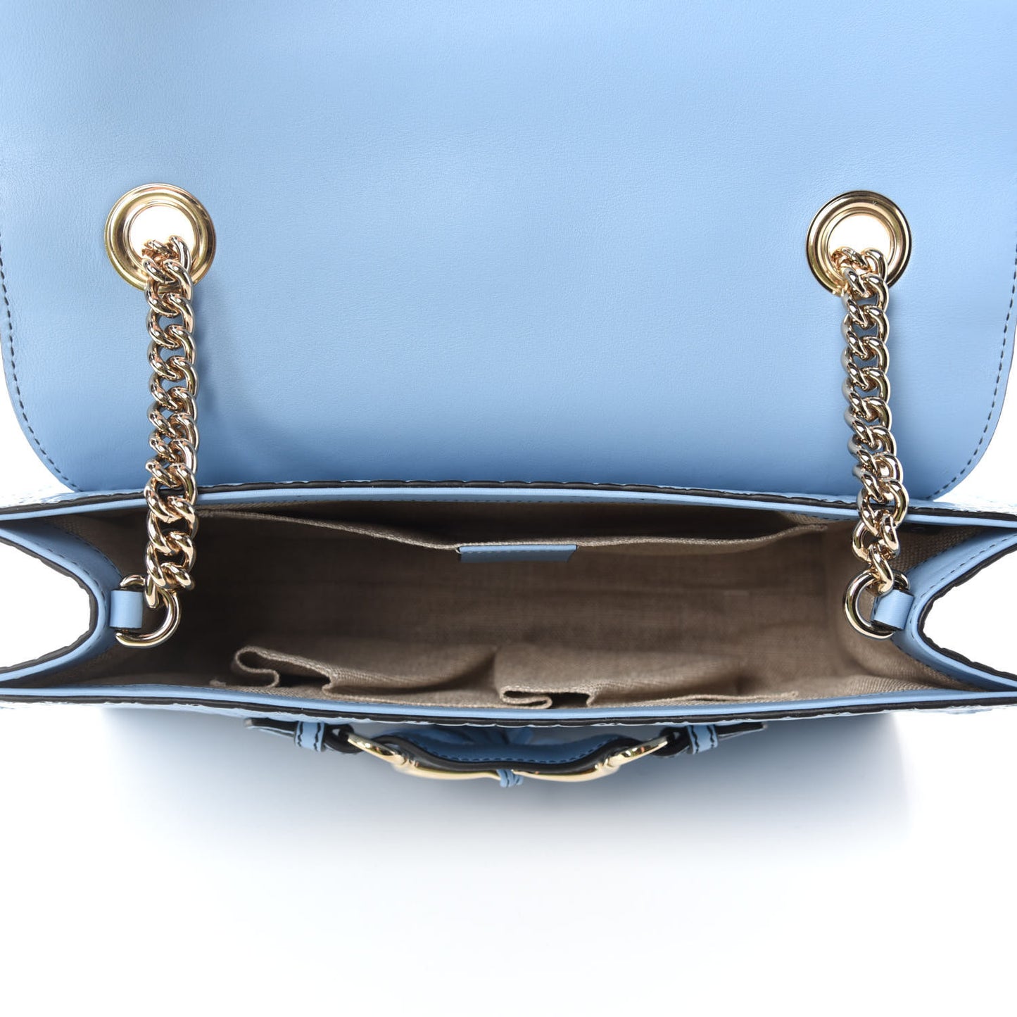 Microguccissima Medium Emily Chain Shoulder Bag Mineral Blue