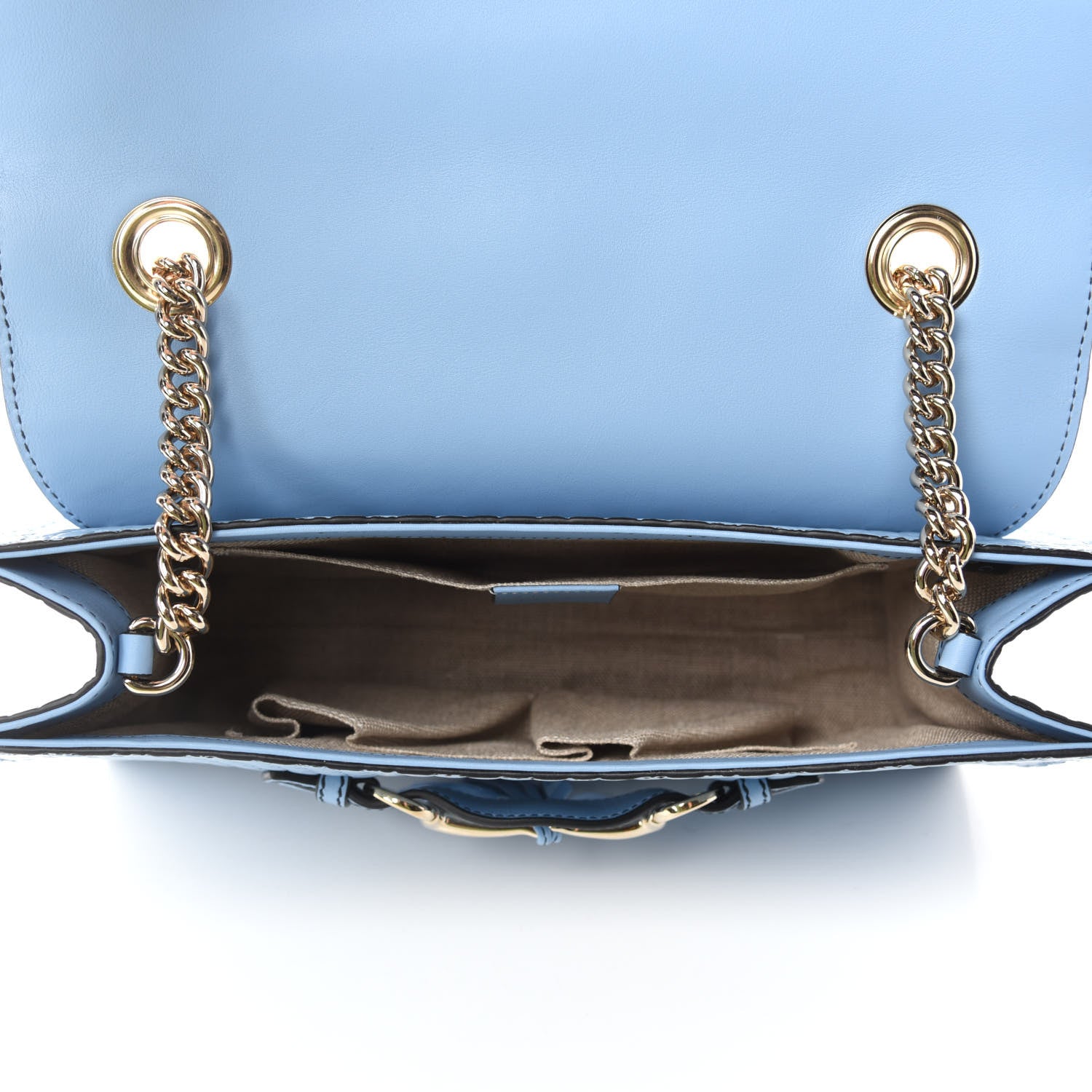 Gucci Microguccissima Medium Emily Chain Shoulder Bag Mineral Blue 5 of 10