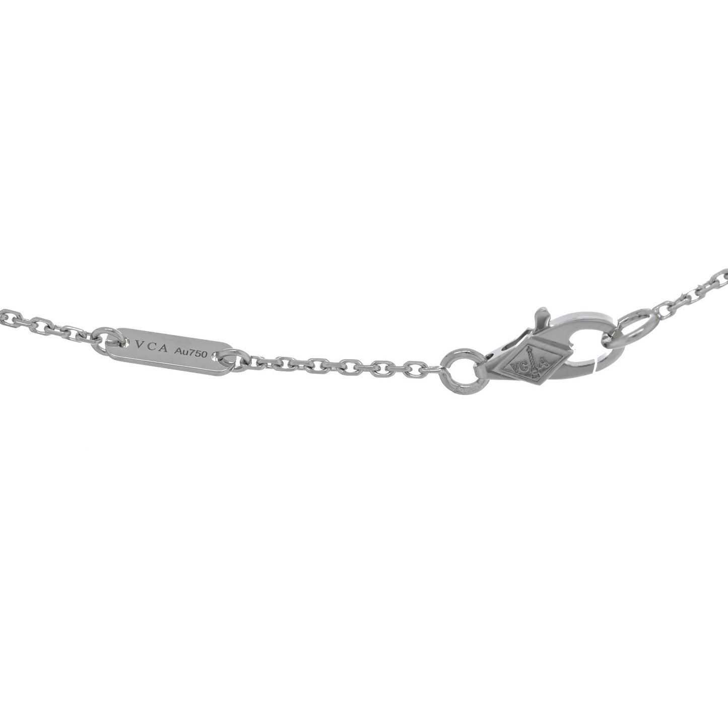18K White Gold Diamond Mini Frivole Pendant Necklace