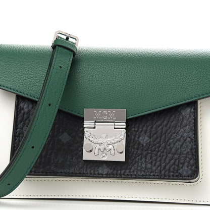 MCM Calfskin Visetos Small Patricia Crossbody Bag Eden Black 9 of 9