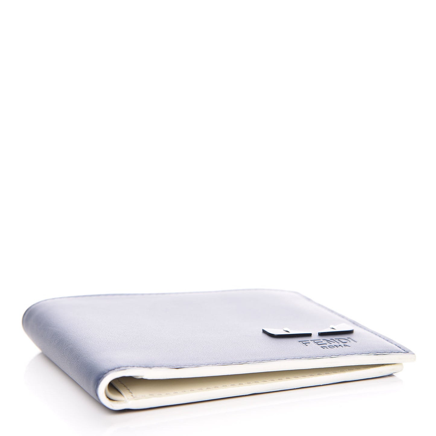 Vitello Century Mini Bug Eyes Bi-Color Bi-Fold Wallet Blue White Ice
