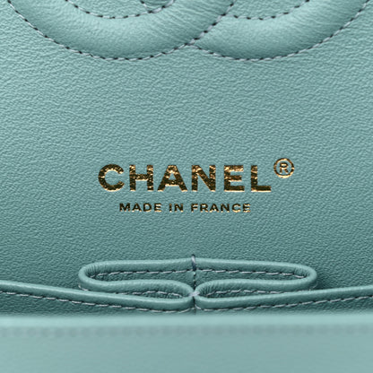 Chanel Caviar Quilted Medium Double Flap Light Blue 6 of 11