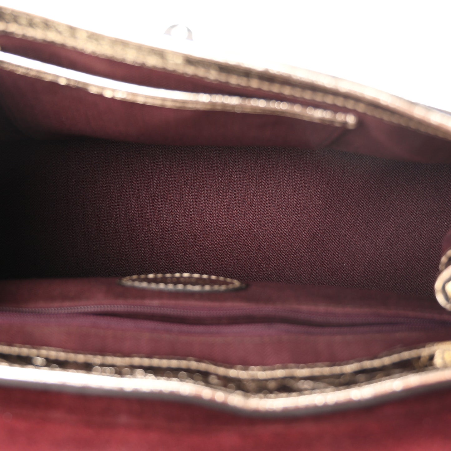 Metallic Crinkled Calfskin Medium Alexa Gold