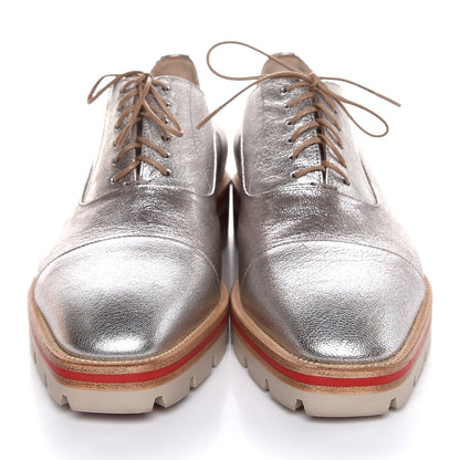 Christian Louboutin Kid Lame Hubertus Donna Oxfords 36 Roche 2 of 8