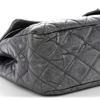 Chanel Metallic Aged Calfskin Quilted 2.55 Reissue 227 Flap Dark Silver 9 of 13