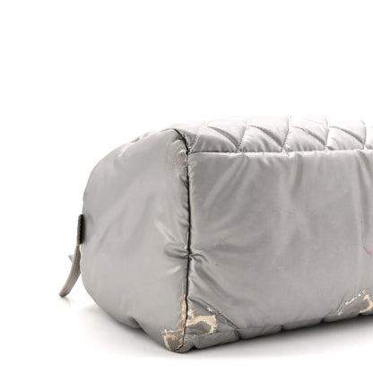 Chanel Nylon Coco Cocoon Zipped Tote Silver 9 of 13