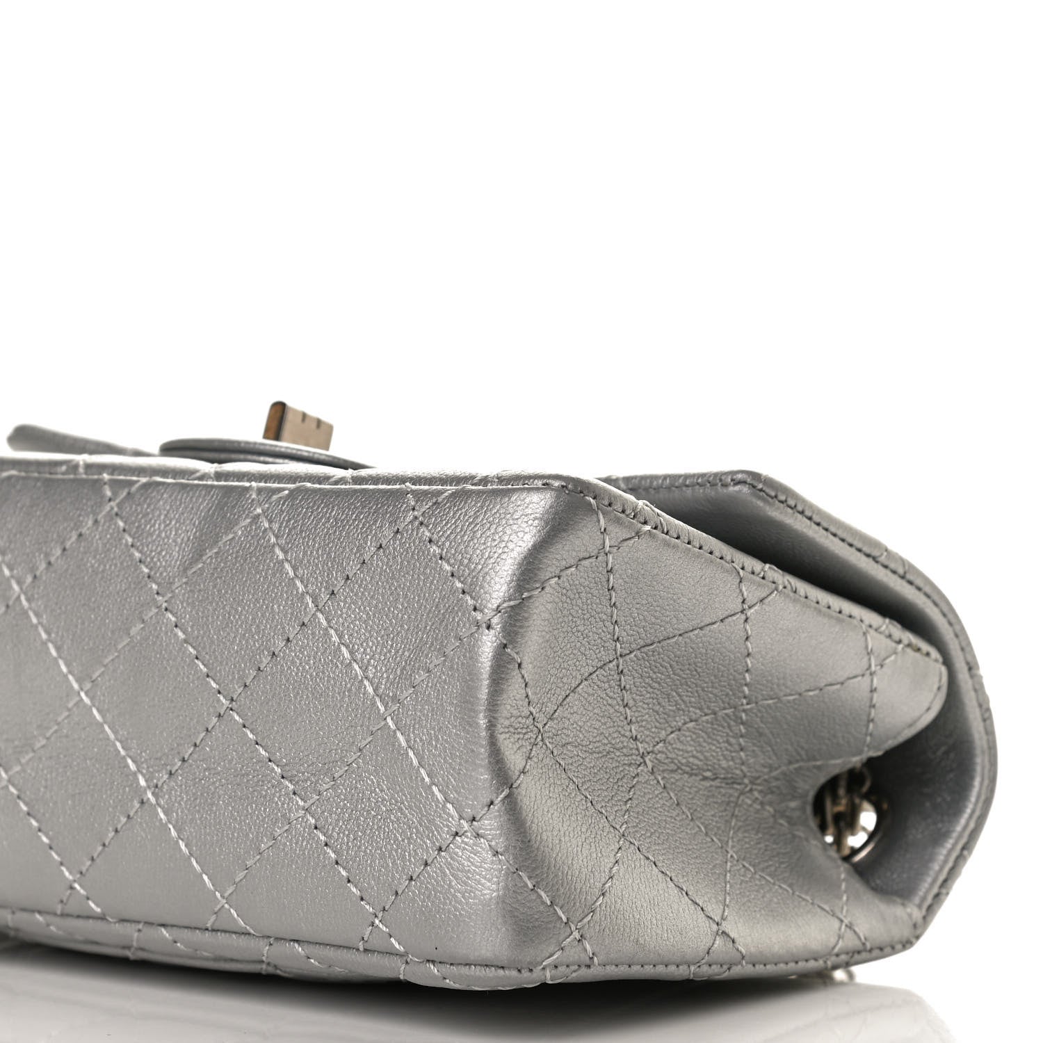 Chanel Metallic Grained Calfskin Quilted 2.55 Reissue Mini Flap Silver 6 of 12