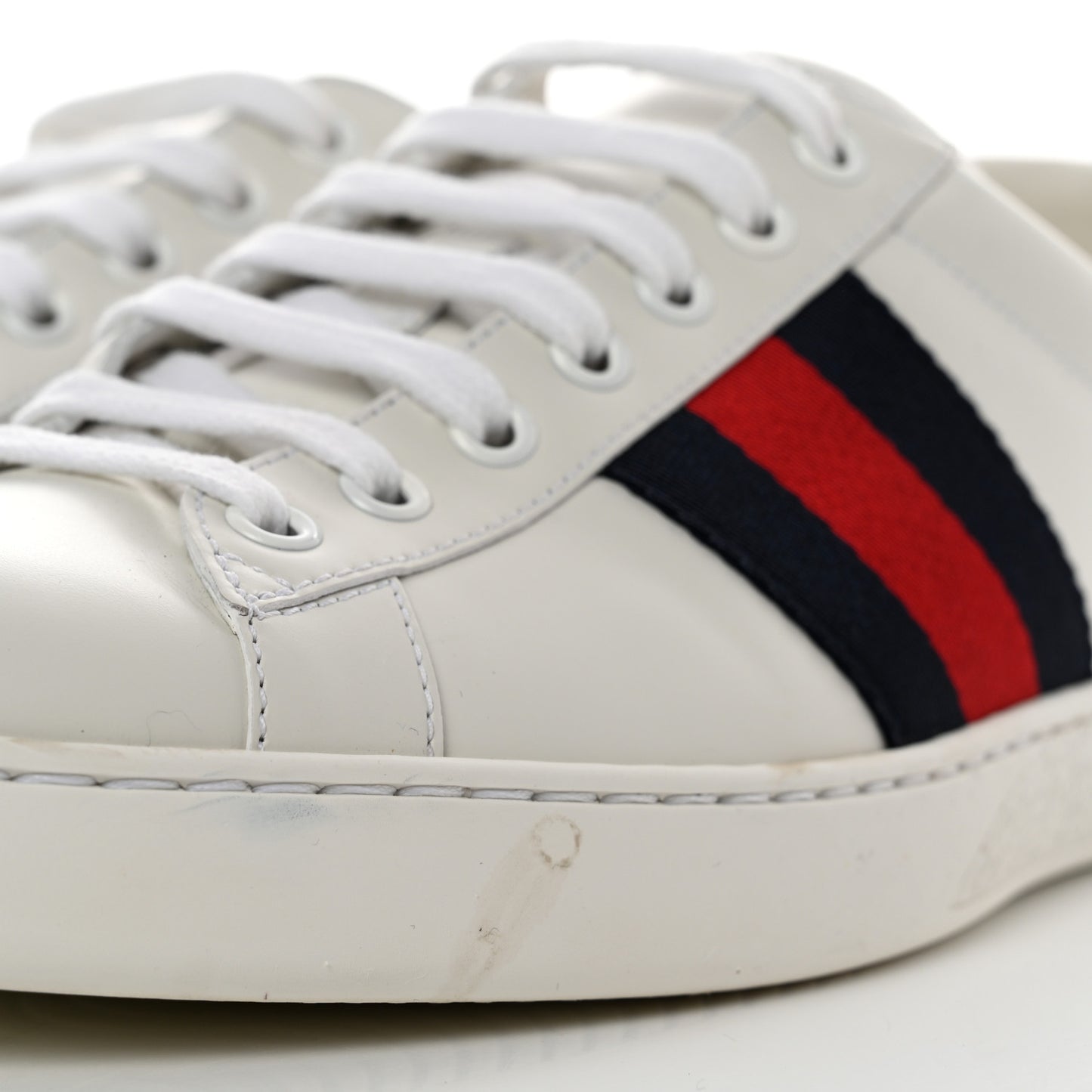 Miro Soft Calfskin Ayers Web Mens Ace Sneakers 7 White Blue