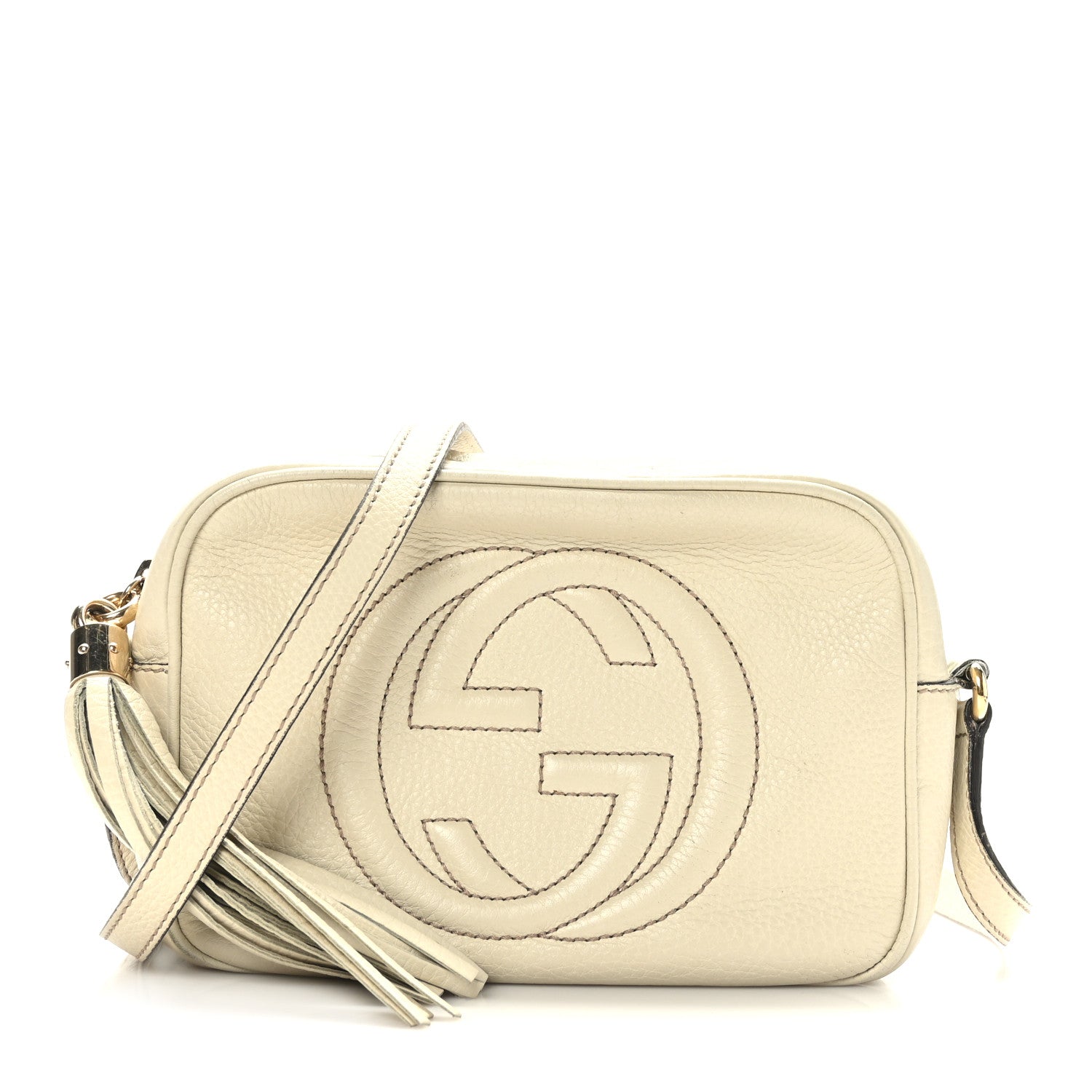 Gucci Pebbled Calfskin Small Soho Disco Bag Off White 1 of 10