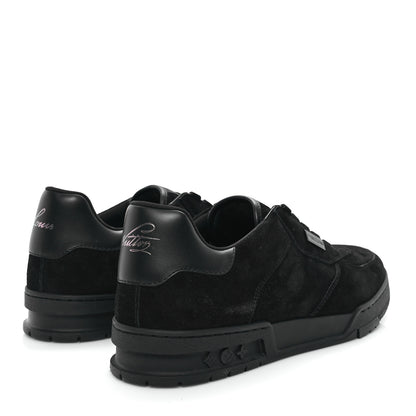 Louis Vuitton Suede Mens LV Trainer Sneakers 10 Black 5 of 10