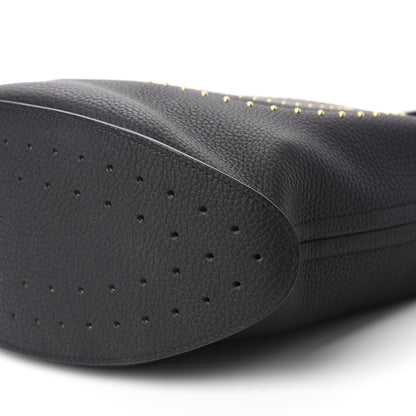 Delvaux Taurillon Pin Daily Studded Bucket Black 7 of 9
