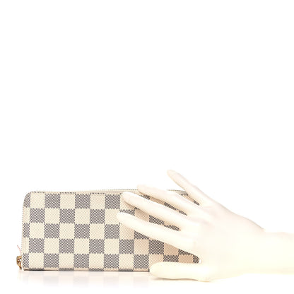 Louis Vuitton Damier Azur Clemence Wallet Rose Ballerine 2 of 10