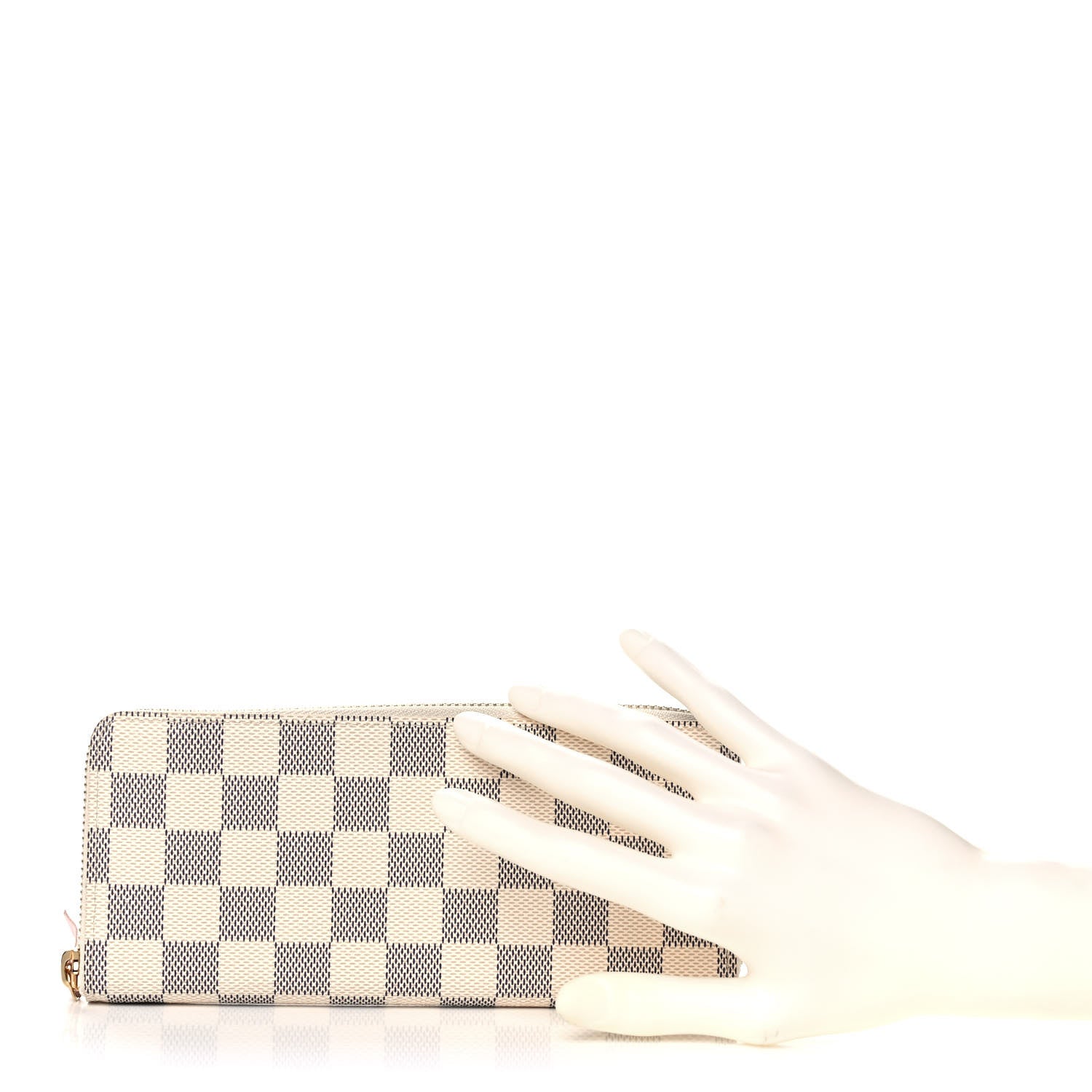 Louis Vuitton Damier Azur Clemence Wallet Rose Ballerine 2 of 10