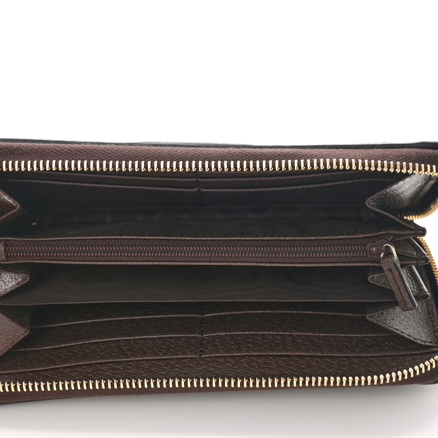 Gucci GG Supreme Monogram Web Ophidia Zip Around Wallet Brown 5 of 7