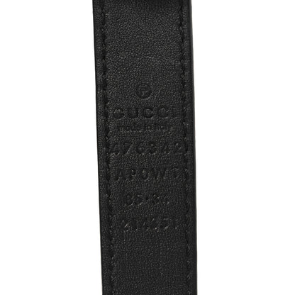 Gucci Calfskin Pearl Double G 20mm Belt 85 34 Black Cream 3 of 4