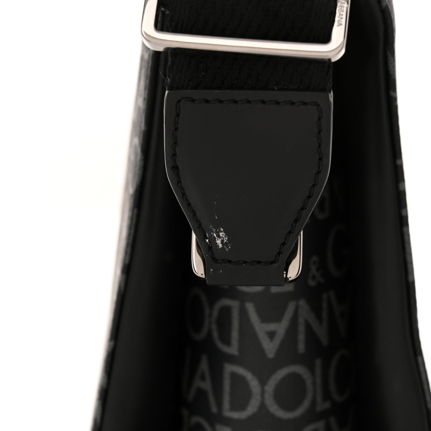 Coated Jacquard DG Logo Mens Crossbody Bag Black